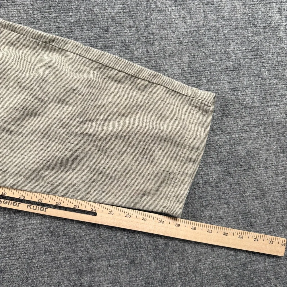Tommy Bahama Pants Mens XXL Beige Pinstripe Linen Blend Elastic Waist Casual
